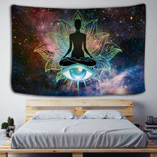 Starry Night Galaxy Decor Psychedelic Tapestry Wall Hanging Indian Mandala Tapestry Hippie Chakra Tapestries Boho Wall Cloth 2024 - buy cheap