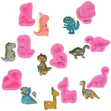 Dinosaur Shape Silicone Mold Animal Cake Decorating Tools Fondant Chocolate Candy Cookies Sugarcraft DIY Soap Resin Mould 2024 - buy cheap