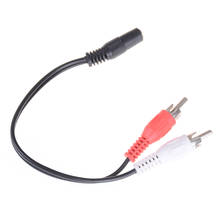 Fêmea estéreo universal para 2 macho rca jack adaptador 1/8 y spliy divisor de cabo de áudio 3.5mm 2024 - compre barato