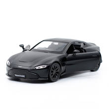 Venda 1:36 Matte Black Vantage liga modelo, die-casting de volta modelo de carro esportivo de simulação, presente das crianças, frete grátis 2024 - compre barato