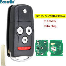 3+Panic 4 Button Remote Key Fob 313.8MHz ID46 Chip for Acura TL 2007-2008 FCC ID: OUCG8D-439H-A 2024 - buy cheap