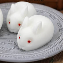 Molde de silicona 3D con forma de conejo para hacer postres, Mousse, conejo, pastelería, Chocolate, jabón, decoración, bricolaje, 6 cavidades 2024 - compra barato