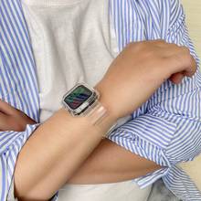 Correa deportiva transparente para Apple Watch SERIE DE gomillas 1, 2, 3, 4, 5, 6 se, funda de goma para correa de Iwatch de 38mm, 40mm, 42mm y 44mm 2024 - compra barato