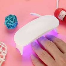 Mini secador de uñas portátil, lámpara LED de 6W para secado de esmalte de uñas de Gel UV, Cable USB, para uso doméstico 2024 - compra barato