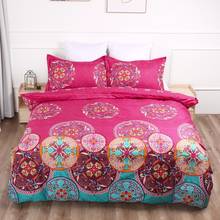 Bohemian Oriental Bedding Set Pink Color Quilt Duvet Cover Single Queen King size 3pcs Mandala beddings dropshipping 2024 - buy cheap