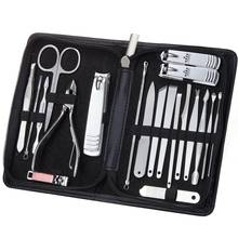 20 pcs Professional Manicure Set Stainless Steel Nail Clipper Kit Pedicure Scissor Tweezer Ear Pick Nail Care Grooming Tool Sets 2024 - buy cheap