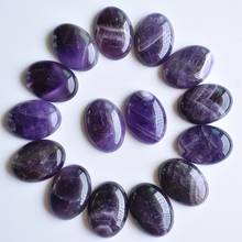 Wholesale 12pcs/lot fashion high quality Natural Amethysts  stone Oval CAB CABOCHON stone teardrop beads 25x18mm free shipping 2024 - buy cheap