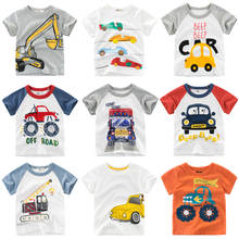 Boys & Girls Cartoon T-shirts Children Summer Short Sleeve T-shirt Tops 100% Cotton Clothing Kids Cartoon Truck T Shirt For Boys 2024 - buy cheap