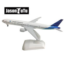 JASON tutú-Avión de Metal fundido a presión, Boeing 777 de 20cm, garua, Indonesia, modelo de avión, avión a escala 1/300, envío directo 2024 - compra barato