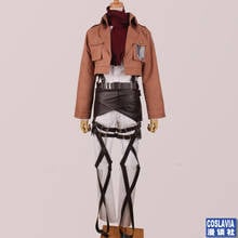 Anime Attack on Titan Mikasa·Ackerman Cosplay Costume Training Investigation Corps Uniform Suit Role Play Clothing Custom-Make 2024 - buy cheap