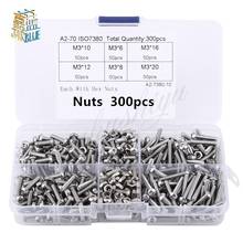 600Pcs/set M3 Screws Nuts Set Stainless Steel Hex Socket Button Head Screws Nuts Assortment Kit Fastener Hardware With Box Bolt 2024 - buy cheap