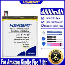 Hsabat-bateria para kindle fire, bateria de 4800mah para amazon kindle fire 7, geração 5, sv98aderaderente, b01glob27da, kindle fire, 7 polegadas, geração 2017 2024 - compre barato