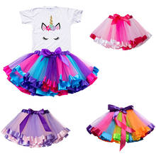 Children Clothing Sets for Girl Summer Kids Clothes for Birthday and Party Unicorn Baby Girls' Clothing Sets for 2 3 6 8 Years 2024 - compre barato