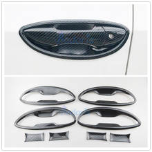 Para Toyota Corolla 2013 2014 2015 2016 2017 2018 Color de fibra de carbono manija de puerta Bowl Trim Grip Panel accesorios de estilo de coche 2024 - compra barato