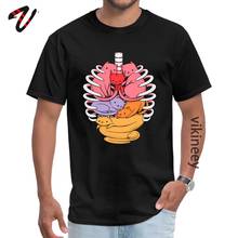 Camiseta de algodón con estampado de gato para hombre, prenda de vestir, divertida, con esqueleto de gato, Anatomia, anatomía, medicina, alienígena, cuello redondo 2024 - compra barato