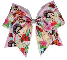 20pcs 7" Cheer Bows Beijing opera beautiful girl print ribbon Elastic Hair Bands  Hair Bows For Girls Hair Accessories 2024 - buy cheap