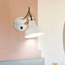 Ascelina industrial lâmpada de parede do vintage e27 conduziu a lâmpada de parede com interruptor botão cor branca arandela luzes ferro para o quarto 2024 - compre barato