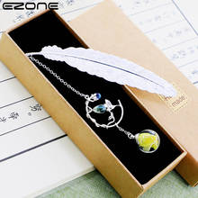 EZONE Chinese Style Bookmark Antique Feather Garland Flower Bookmark Small Fresh Literature And Art Simple Bookmark For Students 2024 - buy cheap