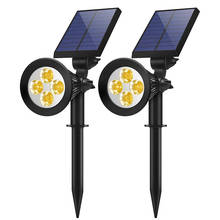 Luminária solar para áreas externas com ângulo de luz ajustável, montagem na parede, à prova d'água, jardim, gramado, para passagens, jardins, quintais