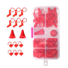 1Set Plastic Locking Stitch Markers Knitting Needle Point Protectors Cap Knitting Tool Crochet Latch Clip Sewing Accessories 2024 - buy cheap