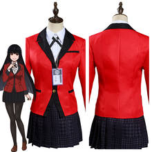 Kakegurui jogador compulsivo jabami yumeko meari saotome cosplay traje escola uniforme saia outfits halloween terno 2024 - compre barato