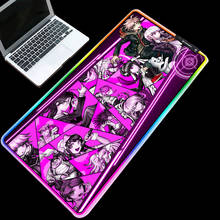 XGZ-alfombrilla de ratón LED con retroiluminación para ordenador portátil y PC, tapete de mesa colorido y duradero, imagen de Anime Danganronpa RGB, S/M/L, para fanáticos de dibujos animados 2024 - compra barato