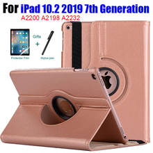 Capa de couro para ipad, capa inteligente de 10.2 graus para apple ipad 7 7ª geração a2200 a2198 a2197 2024 - compre barato