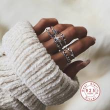 2019 Мода 925 стерлингового серебра укладки несколько слоев Корона кольцо для женщин 7 шт./компл. 7 в 1 Роскошные вечерние юбилейные ювелирные изделия 2024 - купить недорого