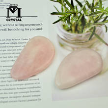 Pink Crystal Gouache Scraper Face Massager Natural Gua Sha Stone Facial Eye SPA Acupuncture Scraping Crystal Massage Tool 2024 - buy cheap