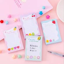 New Arrival 100 Sheets Cute Flower Korean N times Sticky Memo Pad Notes Message Paper Book Kawaii To Do List School Stationery 2024 - buy cheap