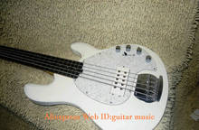 White Bass Guitars  5 strings Electric Bass High Quality wholesale free shipping 2024 - buy cheap