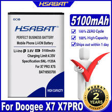 HSABAT 5100mAh BAT16503700 Battery for Doogee X7 X7PRO X7S X7 PRO 2024 - buy cheap