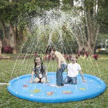 Crianças sprinkler tapete de jogo ao ar livre gramado praia mar animal inflável água spray jogos praia almofada atividade brinquedos 2024 - compre barato