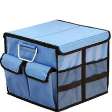 Caja de almacenamiento de maletero de coche, organizador de tela Oxford con cubierta, portátil, plegable, de gran capacidad 2024 - compra barato