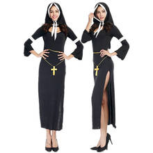 Ladies Sexy Nun Costume Adult Women Christian Priest Missionary Costume Halloween Cosplay Fancy Dress 2024 - buy cheap