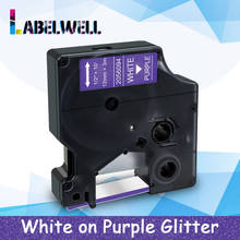 Labelwell 2056094 12mm tape White on Purple Glitter for Dymo LabelManager 160 280 Label Maker for Dymo D1 2056094 printer ribbon 2024 - buy cheap