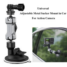 Universal Metal Car Sucker Mount Angles Adjustable Suction Cup Bracket Phone Holder for Osmo Pocket 2 / GoPro 9 /Insta360 One R 2024 - buy cheap