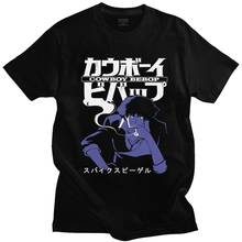 Camisetas básicas Bebop para hombre, camisa informal de Manga corta de Anime, espiga espacial, Manga japonesa, cuello redondo, de algodón, Merch 2024 - compra barato