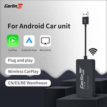Carlinkit-REPRODUCTOR Multimedia Inalámbrico para coche, con CarPlay Dongle, adaptador automático para Android, receptor WIFI, Bluetooth, Radio 2024 - compra barato