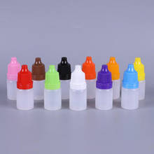 Botellas de plástico con gotero líquido para ojos, botellas rellenables con tapón de colores, 10 unids/lote, 5ml, 10ml, gran oferta 2024 - compra barato
