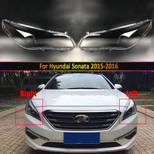 Lente de faro delantero de coche, cubierta de repuesto para Hyundai Sonata 2015 2016 2024 - compra barato