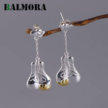 BALMORA 100% 990 Silver Gilded Lucky Clouds Ruyi Banana Fan Earring For Women Girl Tassel Design Ear Vintage Ear Stud Jewelry 2024 - buy cheap