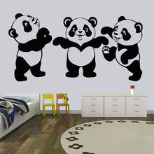 Pegatinas de Panda para decoración de habitaciones de niños, calcomanía de pared, pegatinas de ventana para niños, pegatinas de bebé, juguetes, calcomanías de decoración del hogar HY1001 2024 - compra barato