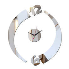2020 Топ Продажа кварцевые настенные часы украшения дома Акриловые зеркальные наклейки Современный дизайн наклейки для гостиной 2024 - купить недорого