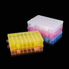 24 Slots Adjustable Plastic Storage Box Case Transparent Rectangle Organizer Beads Earring Jewelry Display Supplies wholesale 2024 - buy cheap