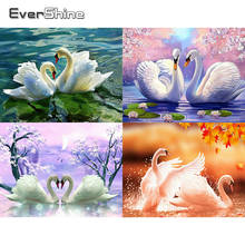 Evershine 5d diy pintura diamante dos desenhos animados cisne diamante mosaico ponto cruz cenário diamante bordado costura strass decoração 2024 - compre barato