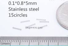 20pcs/lot 0.1*0.8*5mm *15circles  Stainless Steel Compression Springs Hardware DIY Miniature spring Soft wire spring 2024 - buy cheap