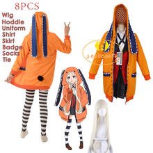 Fantasia de cosplay runa yomotsuki, conjunto feminino de uniforme, kirari, sabami, yumeko, vestido de halloween, harajuku, kakegurui 2024 - compre barato