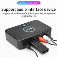 Bluetooth 5,0 адаптер приемника NFC 3,5 мм RCA аудио AUX Выход беспроводной Bluetooth-ключ стерео-рецептор для усилителя динамика 2024 - купить недорого