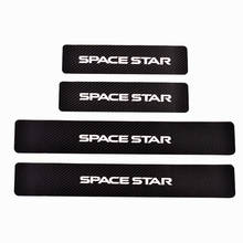 4PCs  Carbon Fiber Pu leather Door Threshold Guard For Mitsubishi Space Star Car Door Sill Scuff Plate Protector Car Accessories 2024 - buy cheap